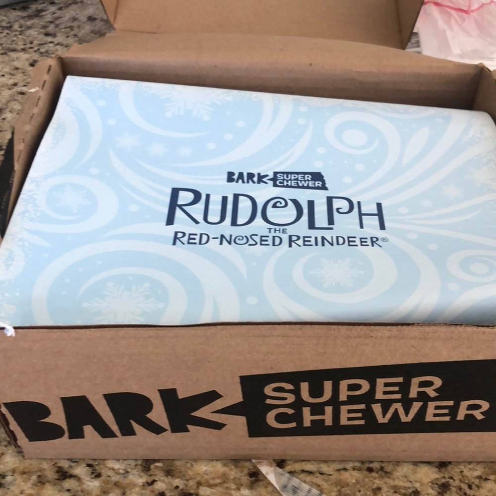 New unused open Bark Box Rudolph 2021